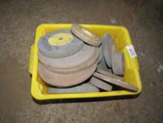 BOX OF ASSORTED GRINDING WHEELS. THIS LOT IS SOLD UNDER THE AUCTIONEERS MARGIN SCHEME, THEREFORE