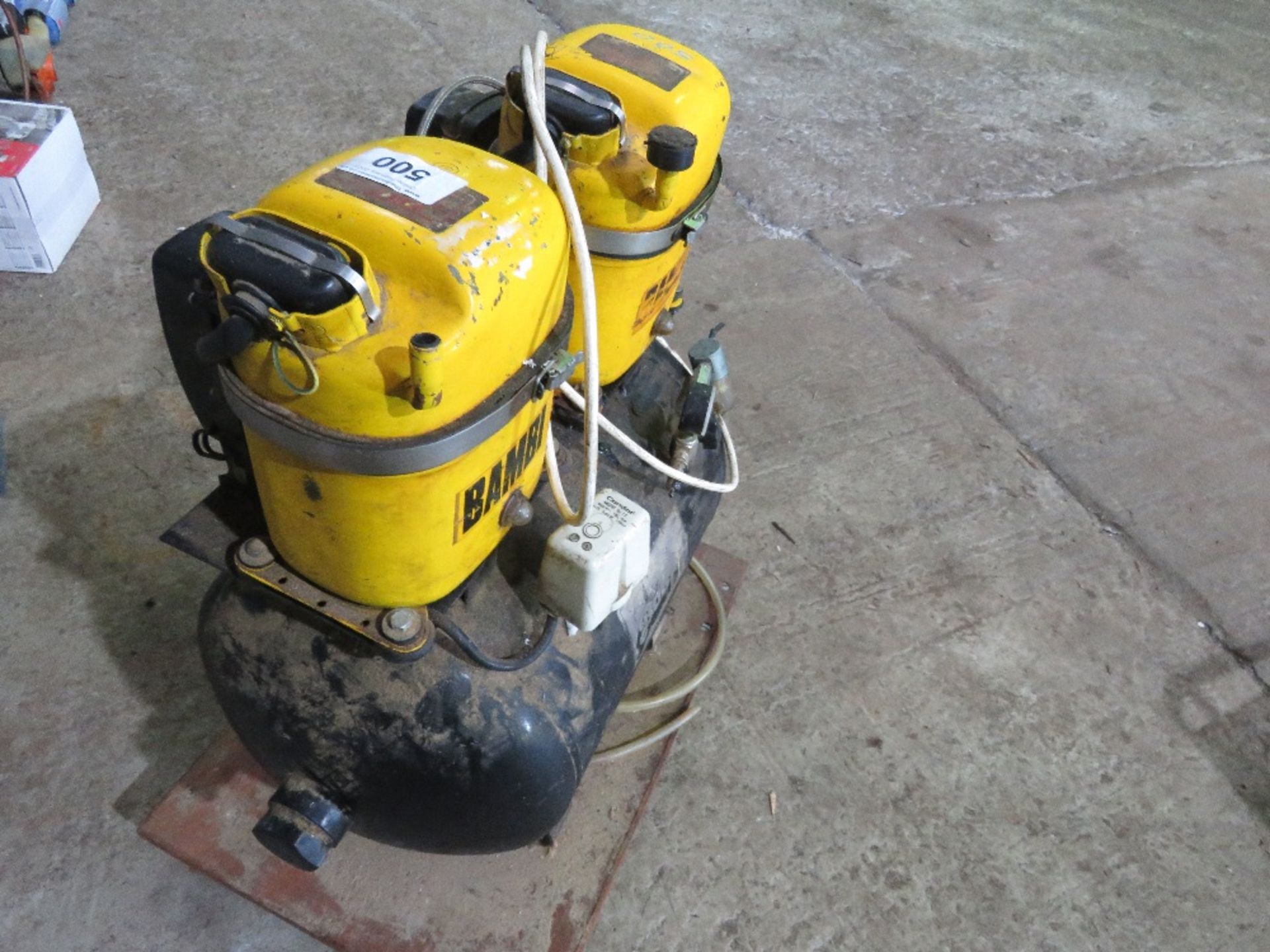 BAMBI TWIN MOTOR MINI COMPRESSOR, 240VOLT. THIS LOT IS SOLD UNDER THE AUCTIONEERS MARGIN SCHEME, - Image 2 of 4