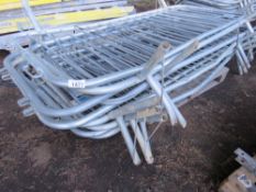 10 X SECOND GRADE METAL CROWD BARRIERS. THIS LOT IS SOLD UNDER THE AUCTIONEERS MARGIN SCHEME, THE