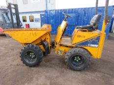 THWAITES ONE TONNE HIGH LIFT SKIP LOADING DUMPER, YEAR 2012, 1733 REC HOURS.