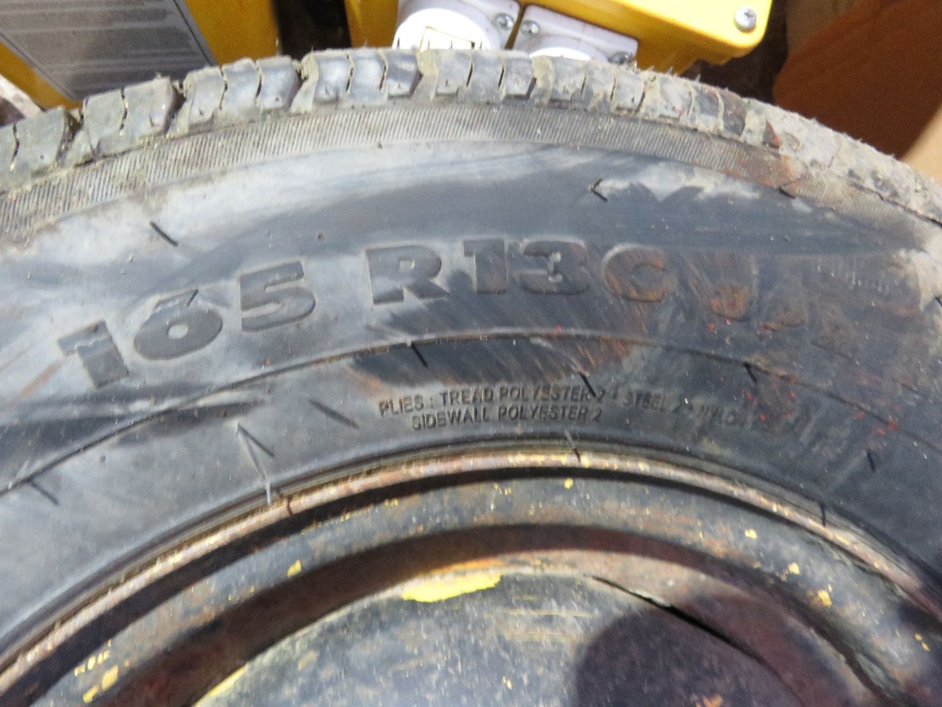 2 X TRAILER WHEELS AND TYRES. THIS LOT IS SOLD UNDER THE AUCTIONEERS MARGIN SCHEME, THEREFORE NO - Image 2 of 4