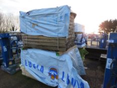 STACK OF UNTREATED HIT AND MISS TIMBER CLADDING BOARDS: 2 X LARGE PACKS @ 1.6M AND 1.75M LENGTH X 10