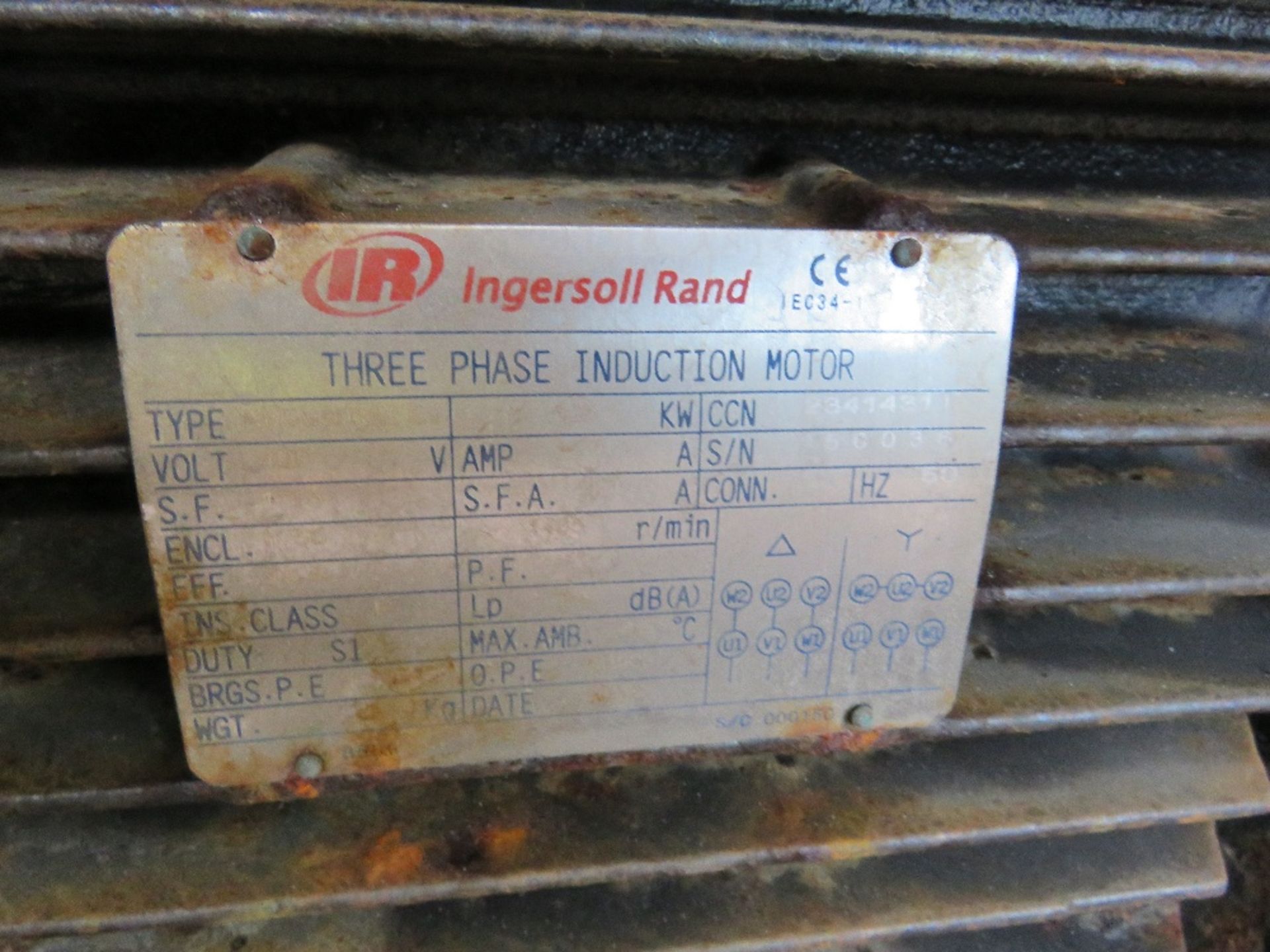 INGERSOLL RAND R132I LARGE CAPACITY COMPRESSOR, YEAR 2016 BUILD, 7.5BAR RATED. WORKING WHEN REMOVED. - Image 5 of 17