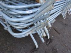 BUNDLE CONTAINING 15NO QUALITY GALVANISED CROWD BARRIERS, MAINLY SMARTWELD BRAND. MANY APPEAR UNUSED