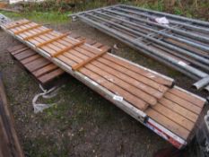 2 X STAGING BOARDS, 10FT AND 8FT LENGTH APPROX. THIS LOT IS SOLD UNDER THE AUCTIONEERS MARGIN SCH