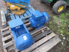 2 X LENZE LARGE SIZED 15KW 3 PHASE ELECTRIC MOTORS. THIS LOT IS SOLD UNDER THE AUCTIONEERS MARGIN