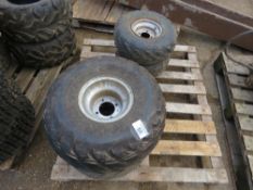 4 X QUAD BIKE WHEELS AND TYRES, SUITABLE FOR QUADZILLA/RAM 250 OR SIMILAR THIS LOT IS SOLD UNDER