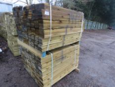 2 X PACKS OF TREATED FEATHER EDGE TIMBER CLADDING BOARDS 1.2M LENGTH X 100MM WIDTH APPROX.