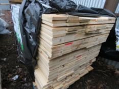 EXTRA LARGE PACK OF UNTREATED END CAP PROFILED TIMBER BOARDS 2M LENGTH X 20MM X 125MM APPROX.