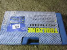 TOOLZONE 21PIECE SOCKET SET.