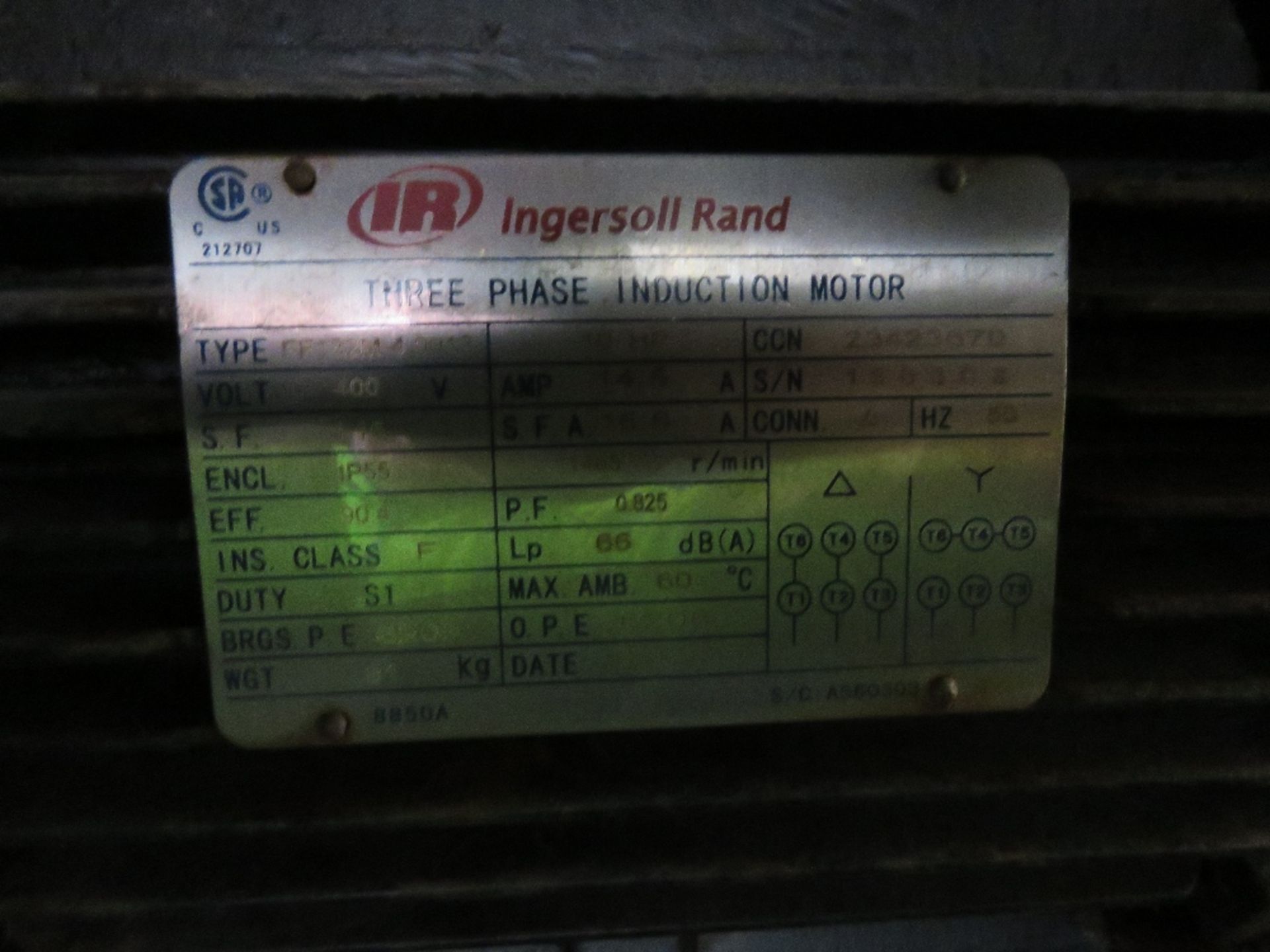 INGERSOLL RAND R132I LARGE CAPACITY COMPRESSOR, YEAR 2016 BUILD, 7.5BAR RATED. WORKING WHEN REMOVED. - Image 11 of 17