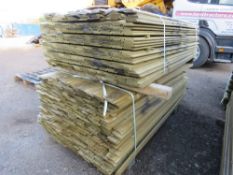 2 X PACKS OF PRESSURE TREATED SHIPLAP FENCE CLADDING BOARDS. 1.73M & 1.8M LENGTH X 100MM WIDTH APPRO