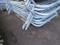 BUNDLE CONTAINING 15NO QUALITY GALVANISED CROWD BARRIERS, MAINLY SMARTWELD BRAND. MANY APPEAR UNUSED