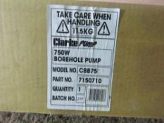 CLARKE 750WATT POWERED BOREHOLE PUMP.