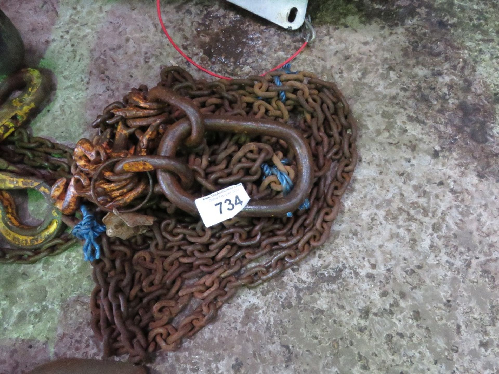 SET OF LIFTING CHAIN BROTHERS, 4 LEGGED, 12FT LENGTH APPROX. THIS LOT IS SOLD UNDER THE AUCTIONEE
