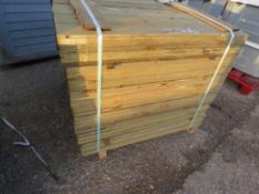1 X PACK OF TREATED FEATHER EDGE CLADDING BOARDS: 0.9M LENGTH X 100MM WIDTH APPROX.
