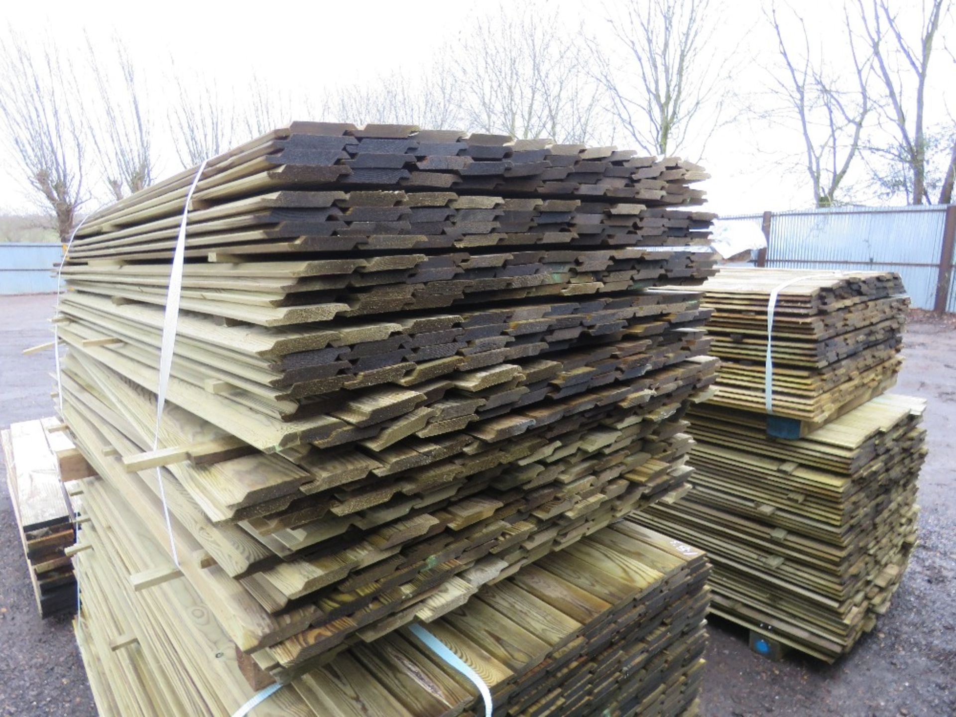 2 X LARGE PACKS OF TREATED SHIPLAP TIMBER CLADDING BOARDS: 1.83M AND 1.73M LENGTH X 100MM WIDTH APPR - Image 4 of 8