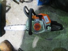 STIHL MS171 PETROL ENGINED CHAINSAW. BEING SOLD AS OWNER HAS GONE TO ELECTRIC UNITS. THIS LOT IS