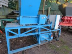 BLUE ULSTER MAKE 3 PHASE WASTE SHREDDER UNIT.