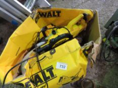 DEWALT 240VOLT POWERED MITRE SAW. THIS LOT IS SOLD UNDER THE AUCTIONEERS MARGIN SCHEME, THEREFORE