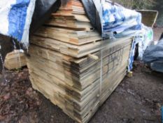 EXTRA LARGE PACK OF UNTREATED HIT AND MISS TIMBER CLADDING BOARDS 1.74M LENGTH X 100MM WIDTH APPROX.