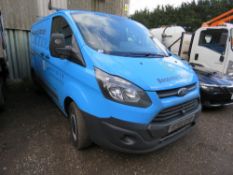 FORD TRANSIT CUSTOM 310 PANEL VAN WITH ROOF RACK REG:VE66 EHD. WITH V5 AND TEST UNTIL 18.05.23. DIRE