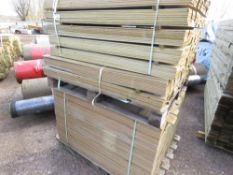 2 X PACKS OF TREATED HIT AND MISS CLADDING BOARDS 114CM LENGTH X 100MM WIDTH APPROX.