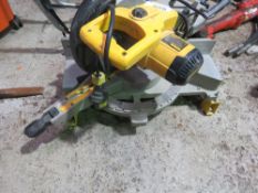 DEWALT 110VOLT SLIDING MITRE SAW. THIS LOT IS SOLD UNDER THE AUCTIONEERS MARGIN SCHEME, THEREFORE