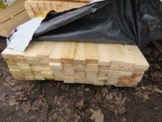 PACK OF UNTREATED MACHINE PROFILED TIMBER BOARDS 2.4M LENGTH X 90MM X 35MM APPROX.