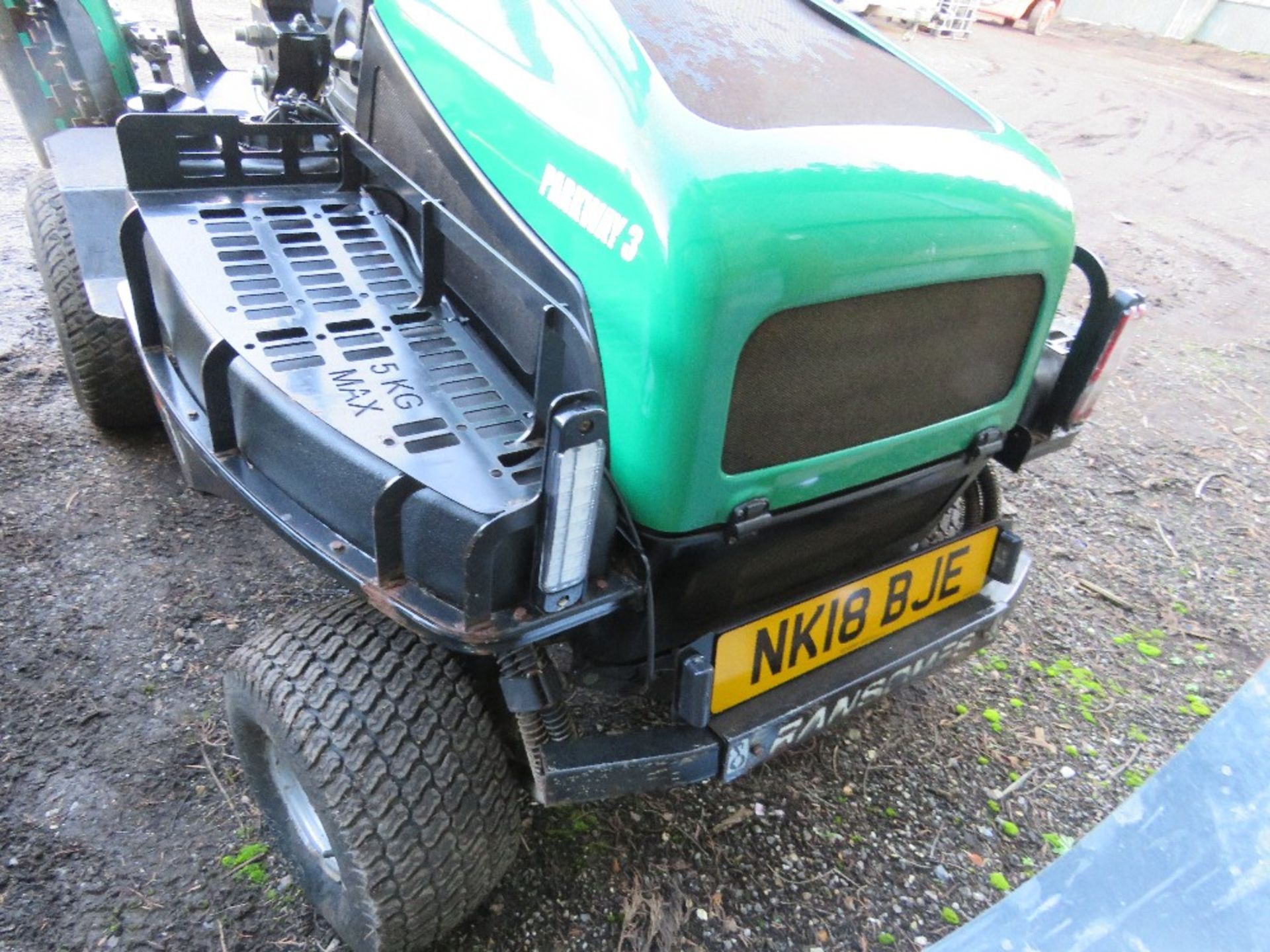 RANSOMES PARWAY 3 TRIPLE RIDE ON MOWER WITH METEOR FLAIL HEADS REG: NX18 BJE WITH V5. PREVIOUS COUNC - Image 10 of 10