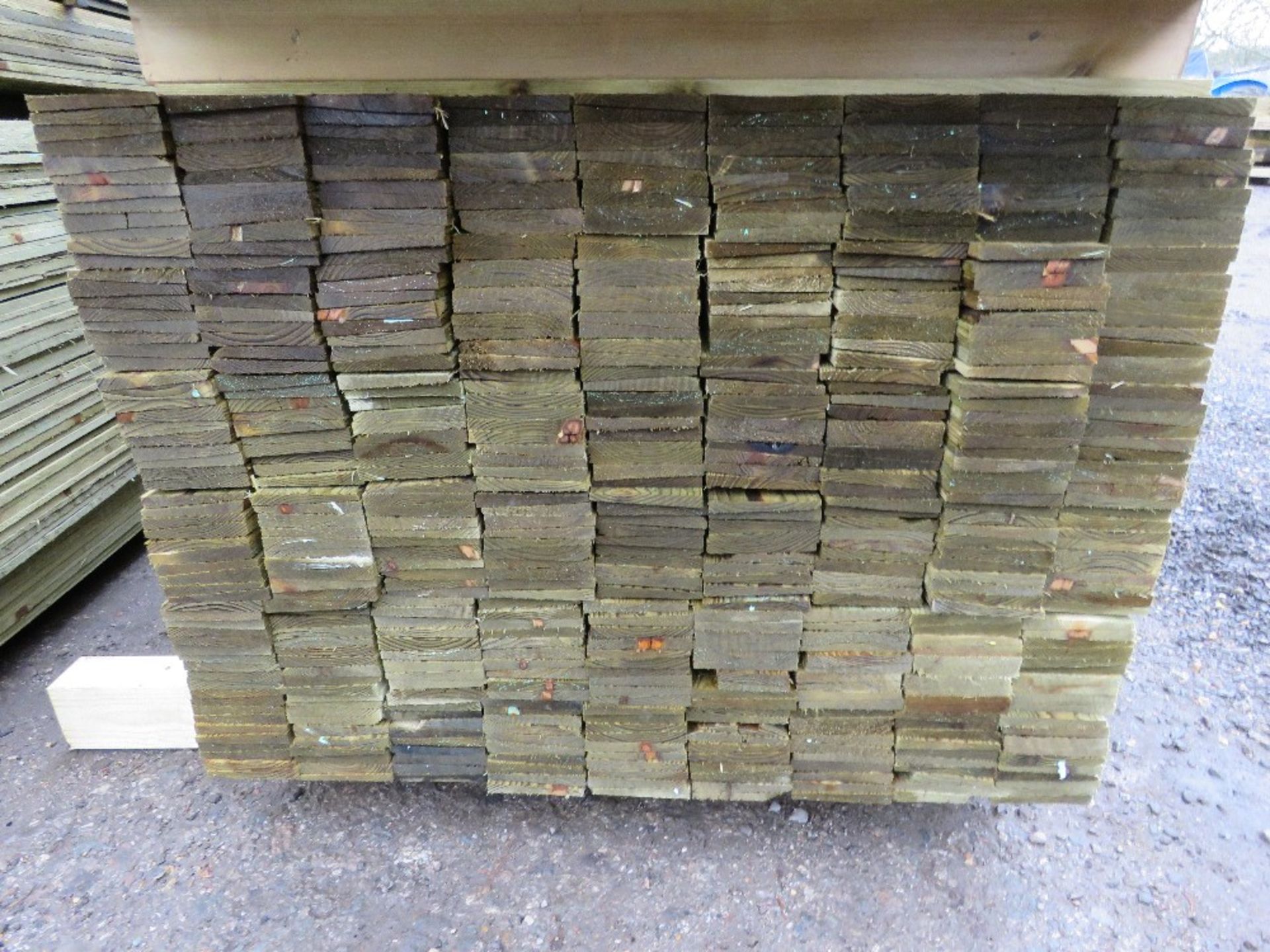 2 X LARGE PACKS OF TREATED FEATHER EDGE TIMBER CLADDING BOARDS: 1.80M LENGTH X 100MM WIDTH APPROX. - Image 6 of 8