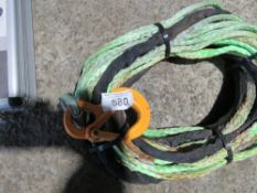 FLOATING WINCH ROPE WITH HOOK. THIS LOT IS SOLD UNDER THE AUCTIONEERS MARGIN SCHEME, THEREFORE NO