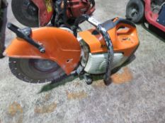 STIHL TS410 PETROL SAW WITH A BLADE FITTED. THIS LOT IS SOLD UNDER THE AUCTIONEERS MARGIN SCHEME,