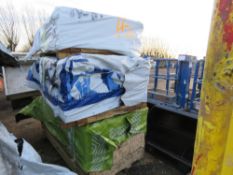 STACK CONTAINING 3 MIXED TYPE BUNDLES OF UNTREATED HIT AND MISS TIMBER CLADDING BOARDS PLUS WOVEN FE