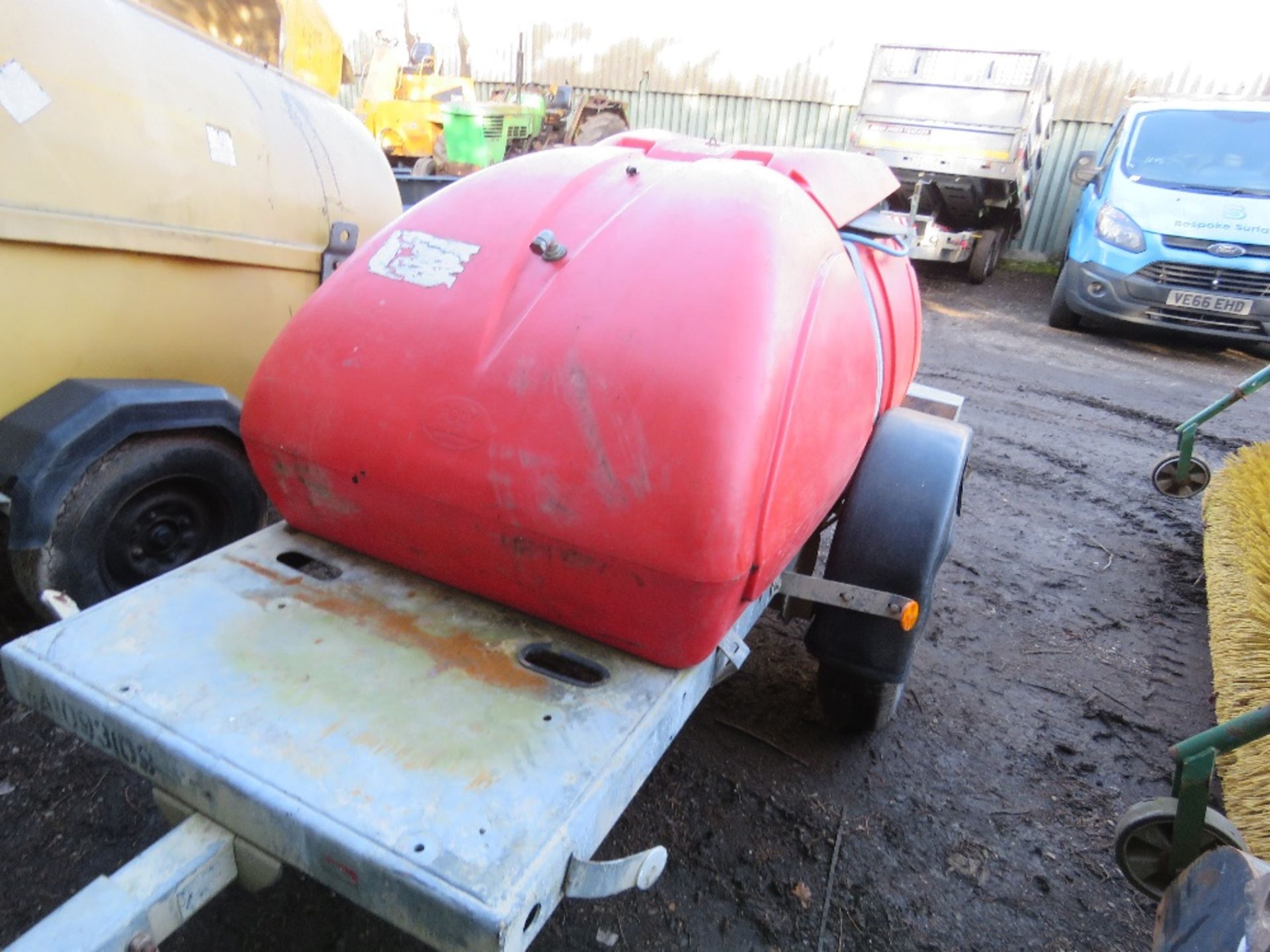 WESTERN POLY WATER BOWSER SUITABLE FOR A PRESSURE WASHER, BEND ON BOLT ON DRAWBAR, SEE IMAGES. - Image 4 of 8