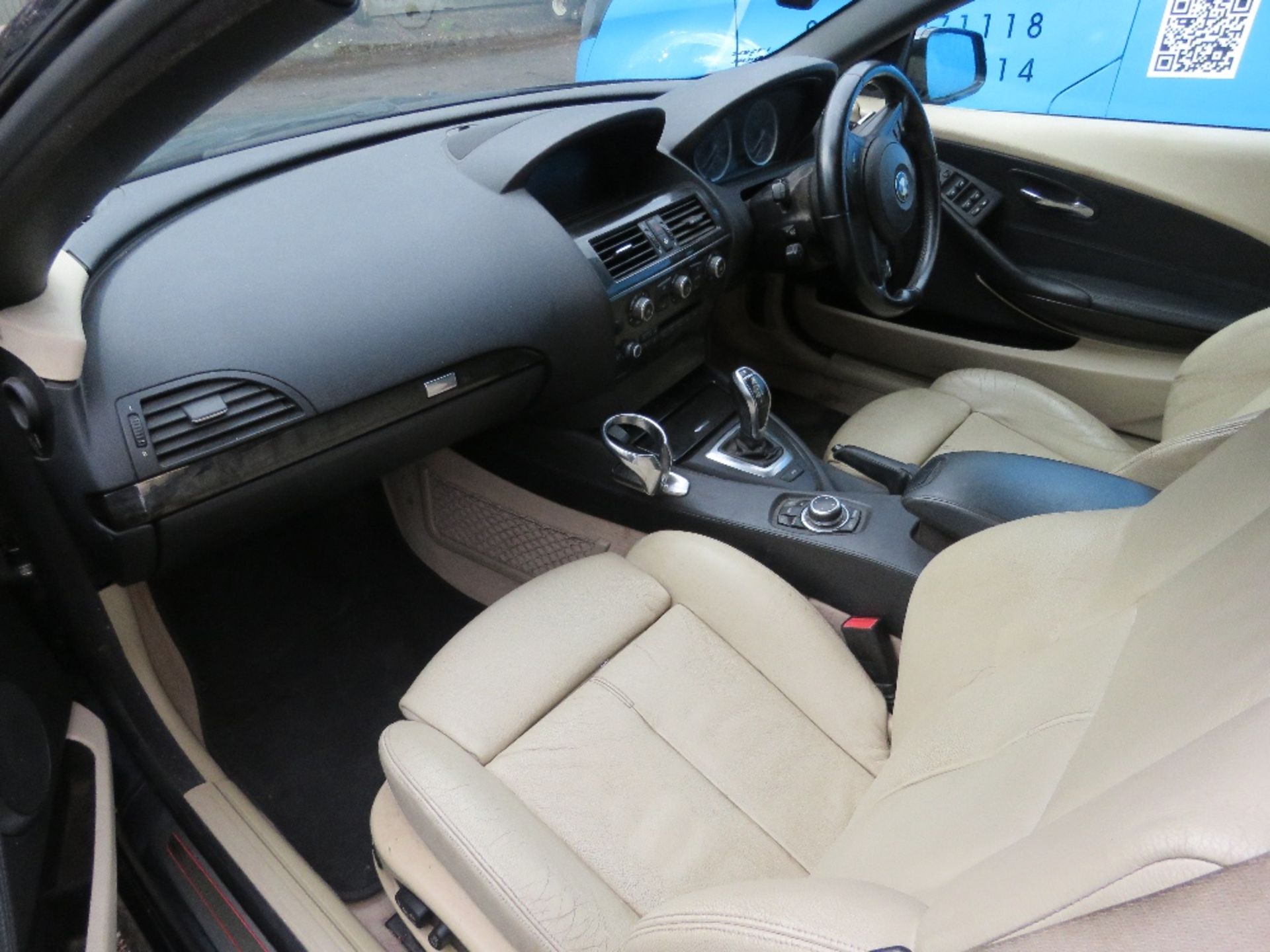 BMW 635D CONVERTABLE CAR REG:LM10 FXV. WITH V5 AND TEST UNTIL APRIL 2023. 175,835 REC MILES. DIESEL - Image 7 of 8