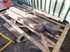 WOODEN FIELD GATE PLUS 2 X POSTS, 2.75M WIDTH APPROX, USED CONDITION.