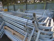 BUNDLE CONTAINING 15NO QUALITY GALVANISED CROWD BARRIERS, MAINLY SMARTWELD BRAND. MANY APPEAR UNUSED