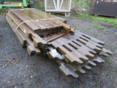 PALLET OF ORNATE PAGODA GARDEN FEATURE TIMBERS, 7-11FT LENGTH APPROX.