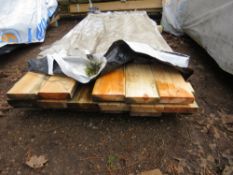 SMALL PACK OF ROUNDED TOP FENCE CLADDING BOARDS . 2M LENGTH X 150MM X 35MM APPROX.