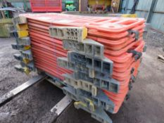 STACK OF 19NO MERGON CHAPTER 8 PLASTIC BARRIERS. THIS LOT IS SOLD UNDER THE AUCTIONEERS MARGIN SC