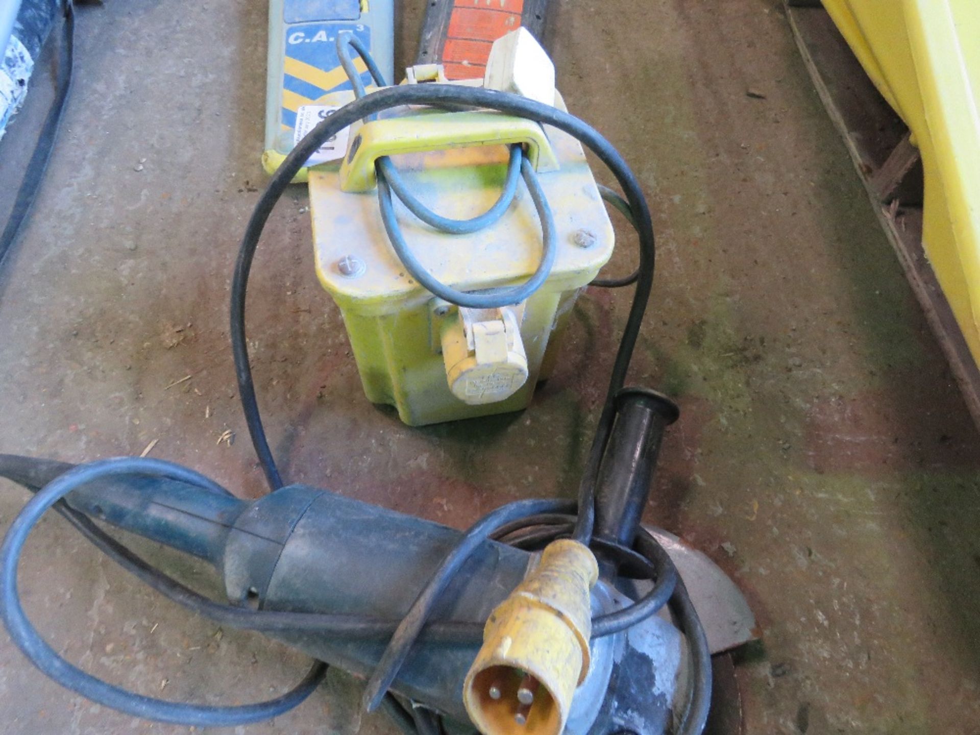 TRANSFORMER PLUS AN ANGLE GRINDER. SOURCED FROM COMPANY LIQUIDATION. THIS LOT IS SOLD UNDER THE AU - Image 2 of 3