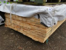 1 X SMALL PACKS OF UNTREATED SHIPLAP FENCE TIMBER CLADDING BOARDS: 1.3-1.5M LENGTH X 100MM WIDTH APP