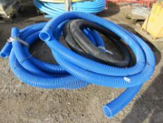 3 X ROLLS OF BLUE/BLACK LAND DRAINAGE PIPES. THIS LOT IS SOLD UNDER THE AUCTIONEERS MARGIN SCHEME
