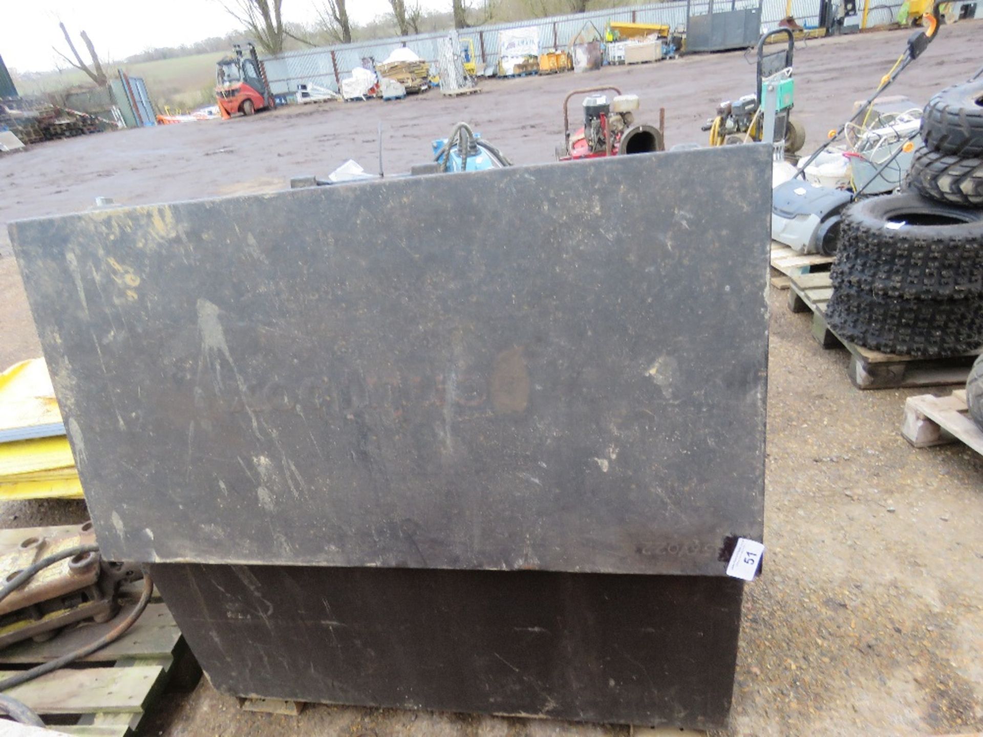 BLACK TOOL BOX WITH A KEY. THIS LOT IS SOLD UNDER THE AUCTIONEERS MARGIN SCHEME, THEREFORE NO VA - Image 2 of 2