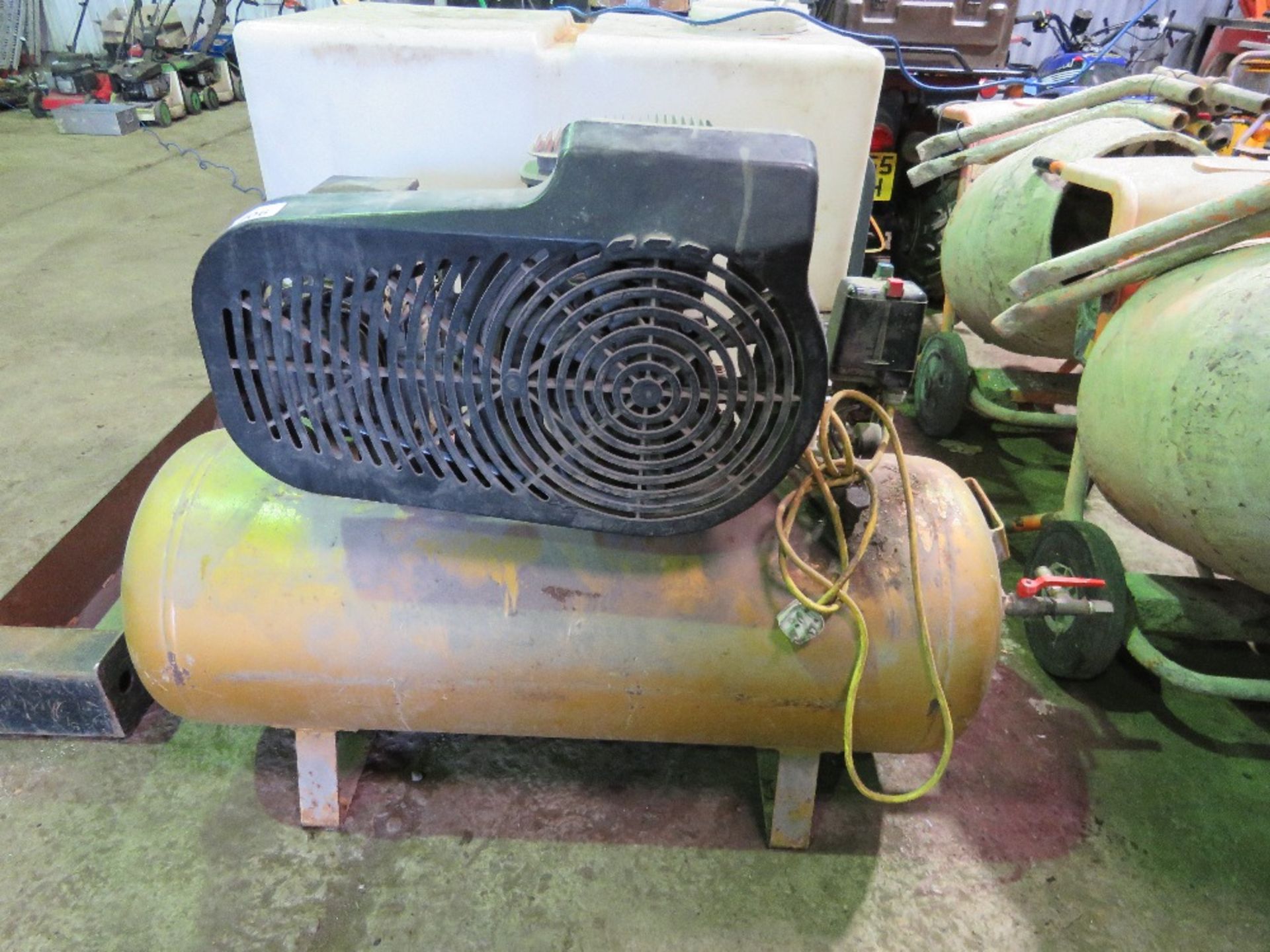 LARGE SIZED 240VOLT POWERED WORKSHOP COMPRESSOR. THIS LOT IS SOLD UNDER THE AUCTIONEERS MARGIN SCHE