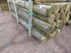 PACK OF 28NO HEAVY DUTY MACHINED TIMBER FENCE POSTS WITH A POINT, PRESSURE TREATED, 2.4M LENGTH X 15