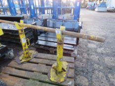 SET OF HEAVY DUTY CABLE REEL STANDS. THIS LOT IS SOLD UNDER THE AUCTIONEERS MARGIN SCHEME, THEREF