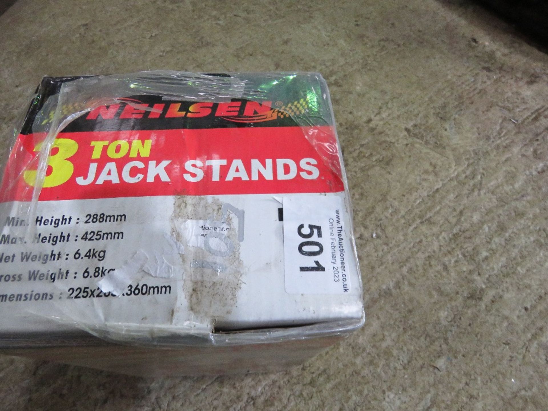 3 TONNE RATED JACK STANDS. - Image 2 of 2