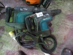 2 X MAKITA 110VOLT BREAKER DRILLS. THIS LOT IS SOLD UNDER THE AUCTIONEERS MARGIN SCHEME, THEREFOR
